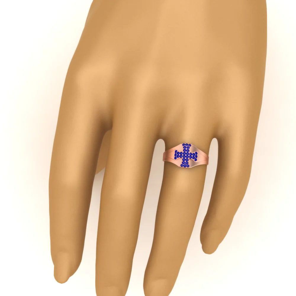 Cross Engagement Ring - Image 9