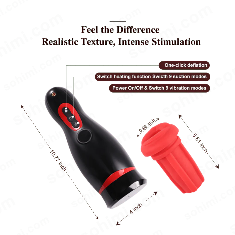 MoonHorn| App Control Suction and Vibrating Male Masturbator with Phone Holder - Image 3