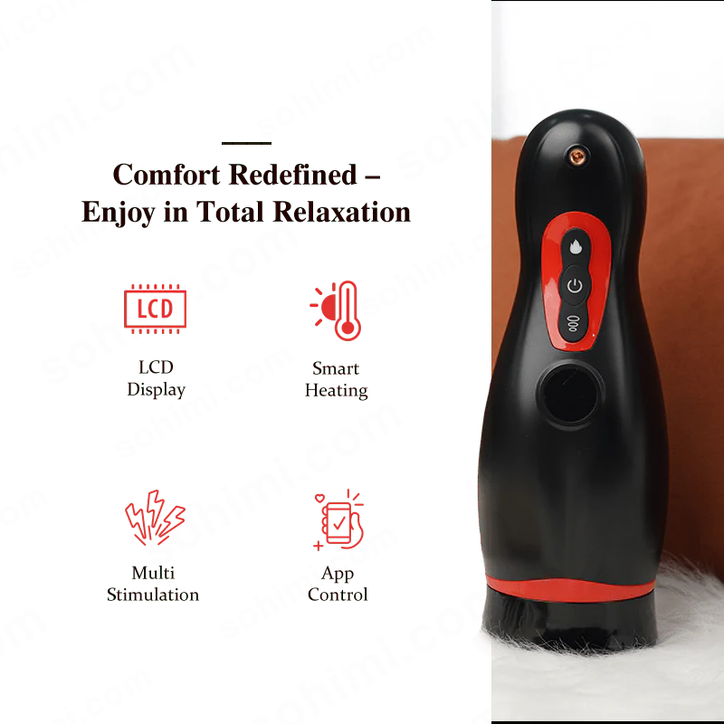 MoonHorn| App Control Suction and Vibrating Male Masturbator with Phone Holder - Image 4
