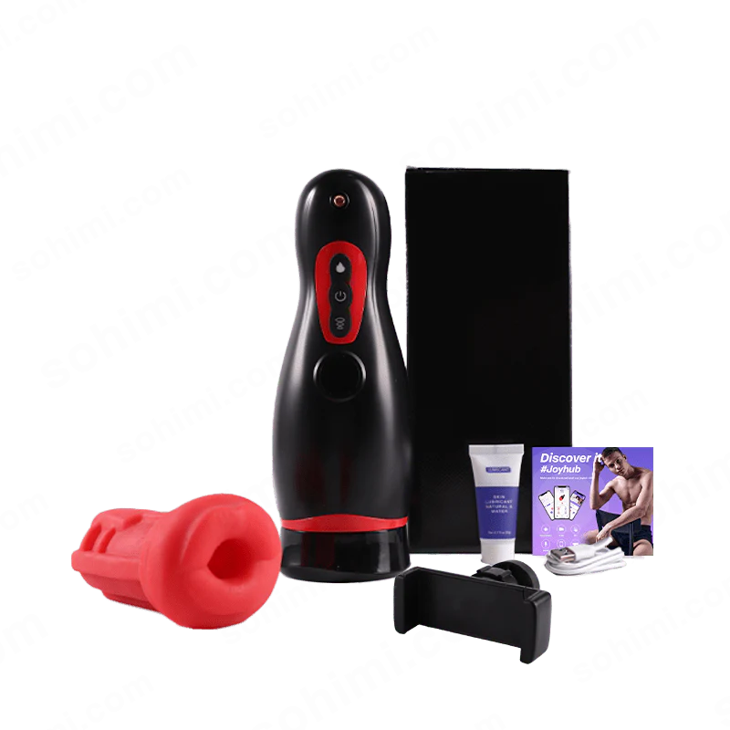 MoonHorn| App Control Suction and Vibrating Male Masturbator with Phone Holder - Image 9