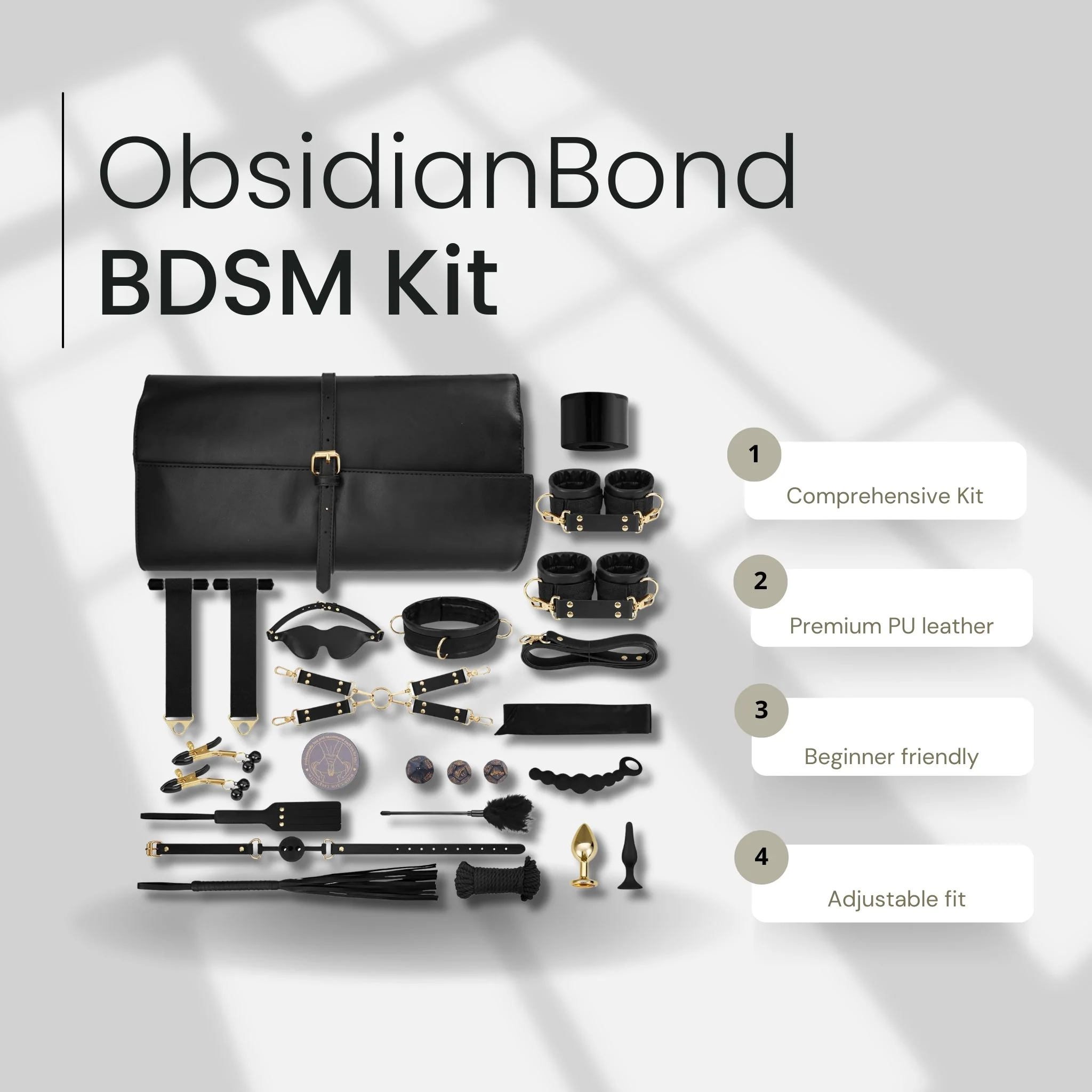 ObsidianBond 21-Piece BDSM Restraint Kit - Image 2