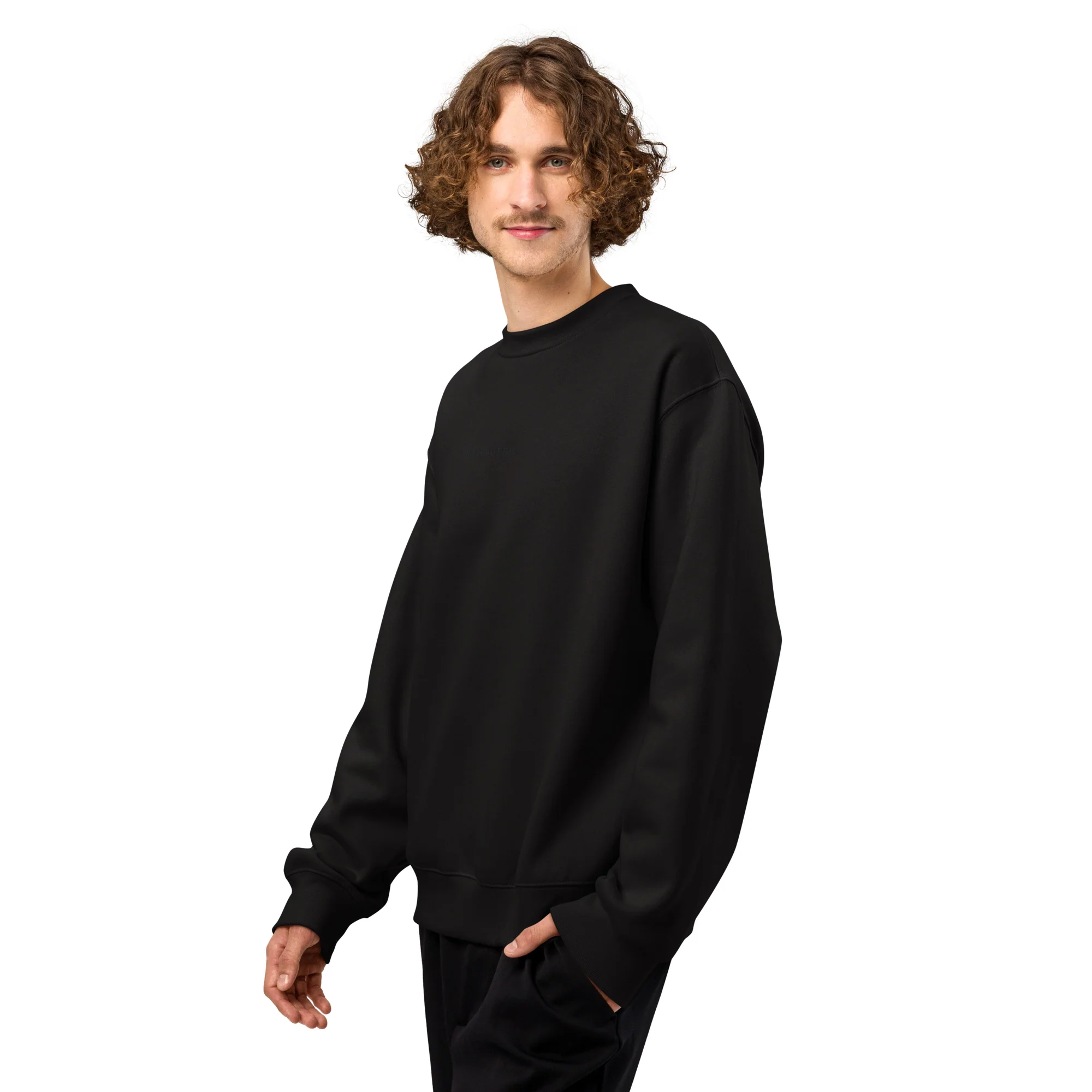 Oversized Heavyweight Sweatshirt | BLK EMB - Image 10
