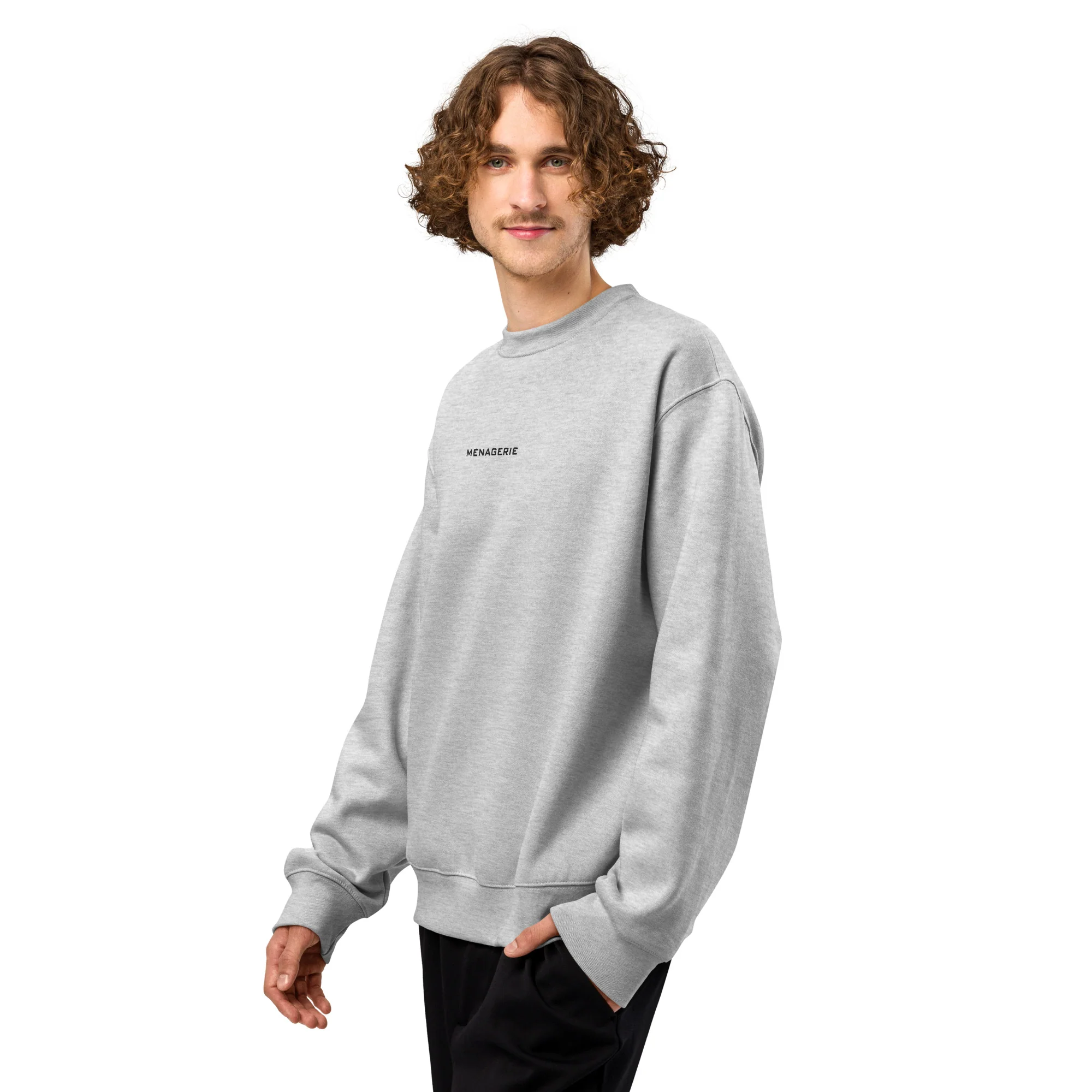 Oversized Heavyweight Sweatshirt | BLK EMB - Image 15