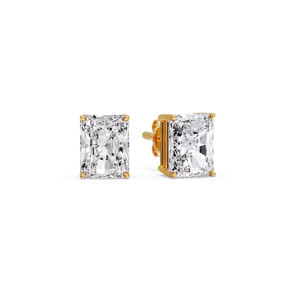 Radiant Diamond Basket Stud Earring - Image 43