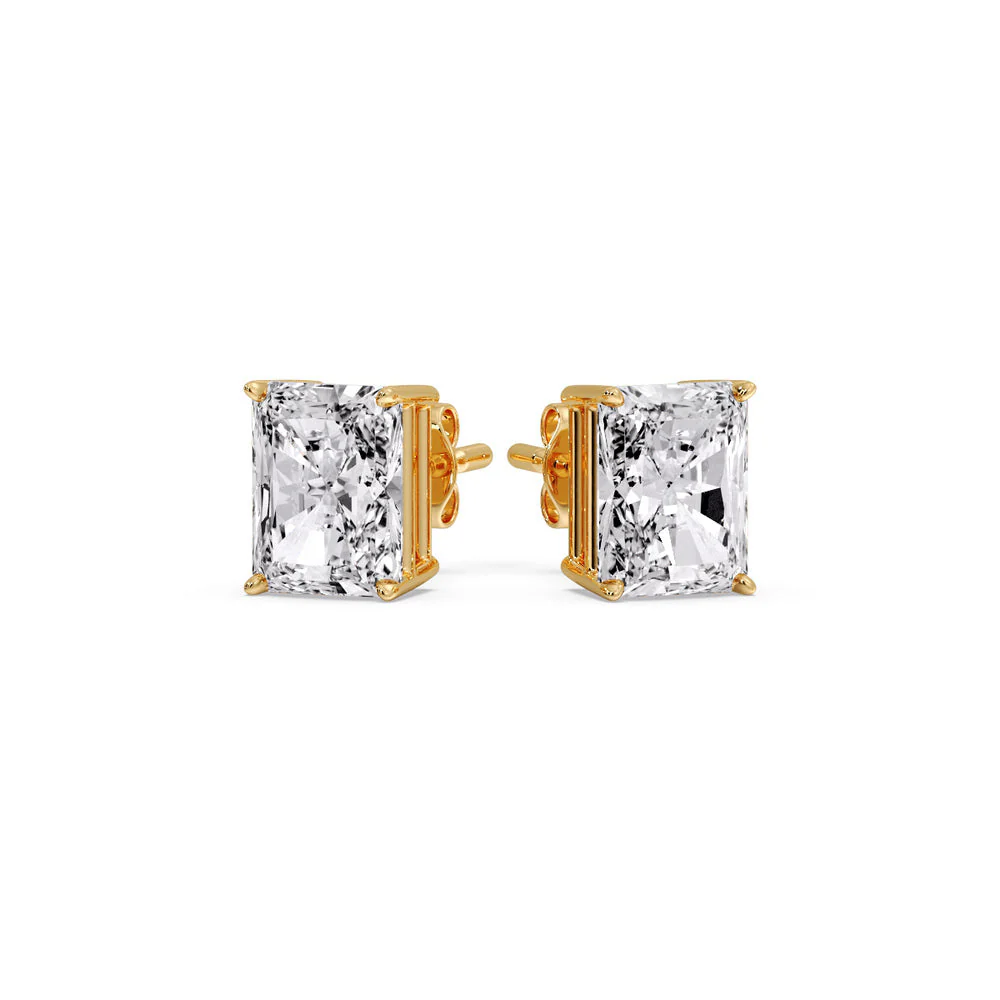 Radiant Diamond Basket Stud Earring - Image 46