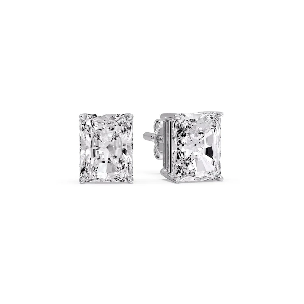 Radiant Diamond Basket Stud Earring - Image 53