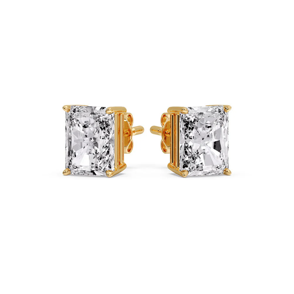 Radiant Diamond Basket Stud Earring - Image 74