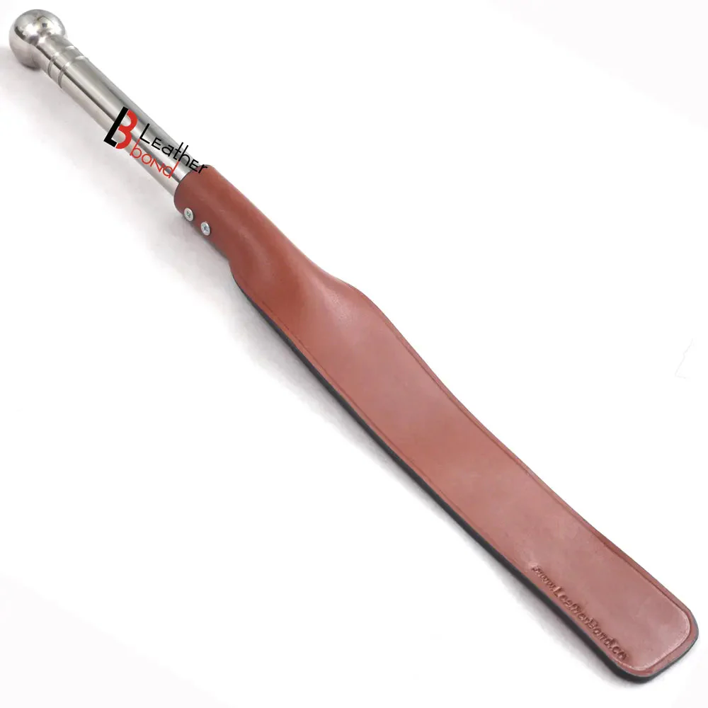 Leather Paddle Slapper | with Steel Handle - Image 6