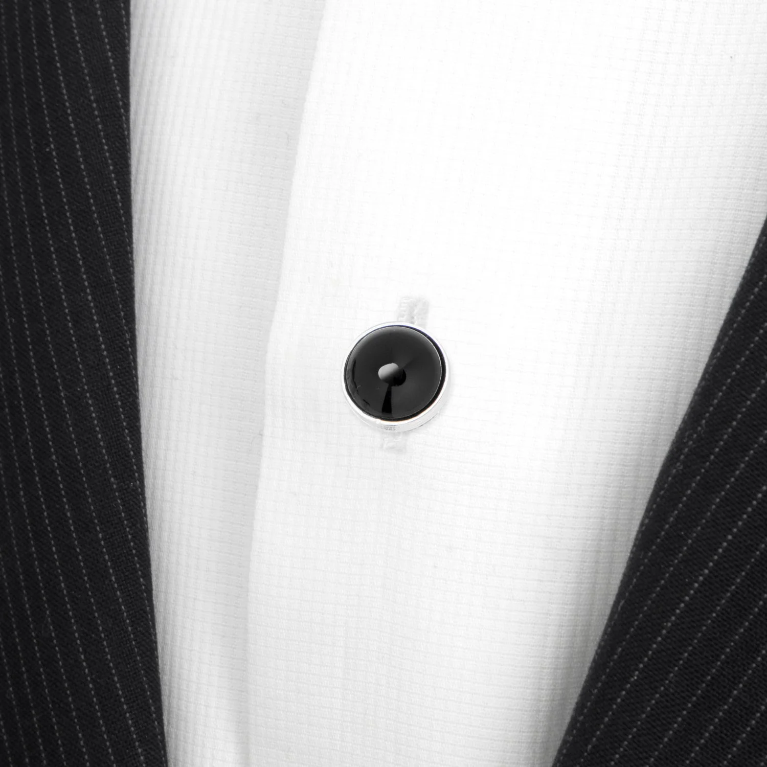 Black Onyx and Sterling Silver Button Studs - Image 4