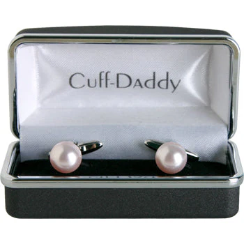 Swarovski Crystal Rosaline Pearl Cufflinks - Image 3