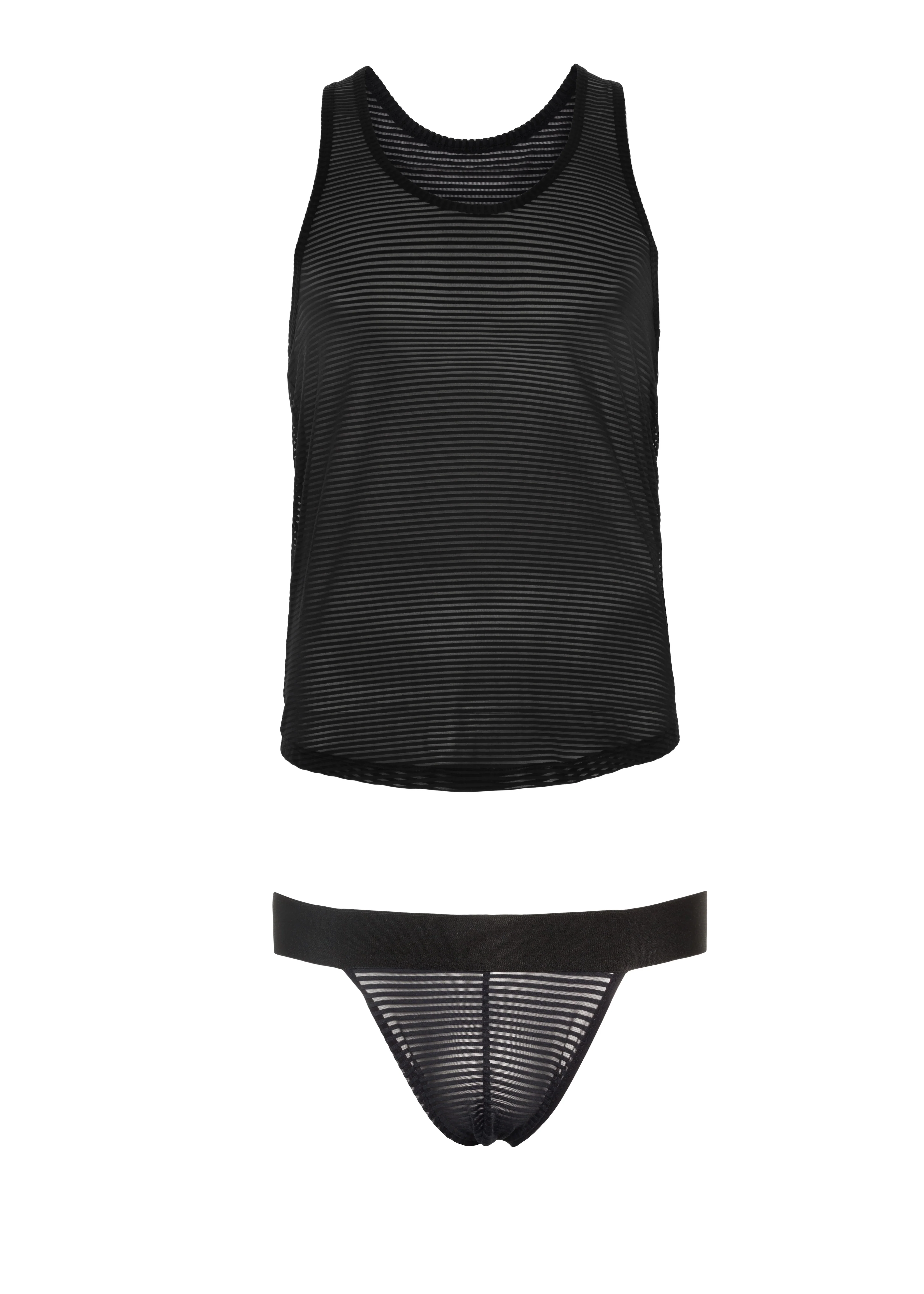 TOKYO TANK + SUSPENDER OVERT SET
