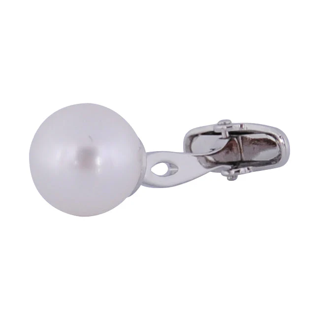 White Swarovski Pearl Formal Set Cufflinks & Studs - Image 3